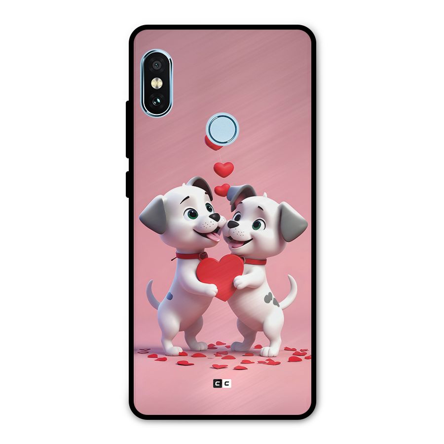 Two Puppies Together Metal Back Case for Redmi Note 5 Pro