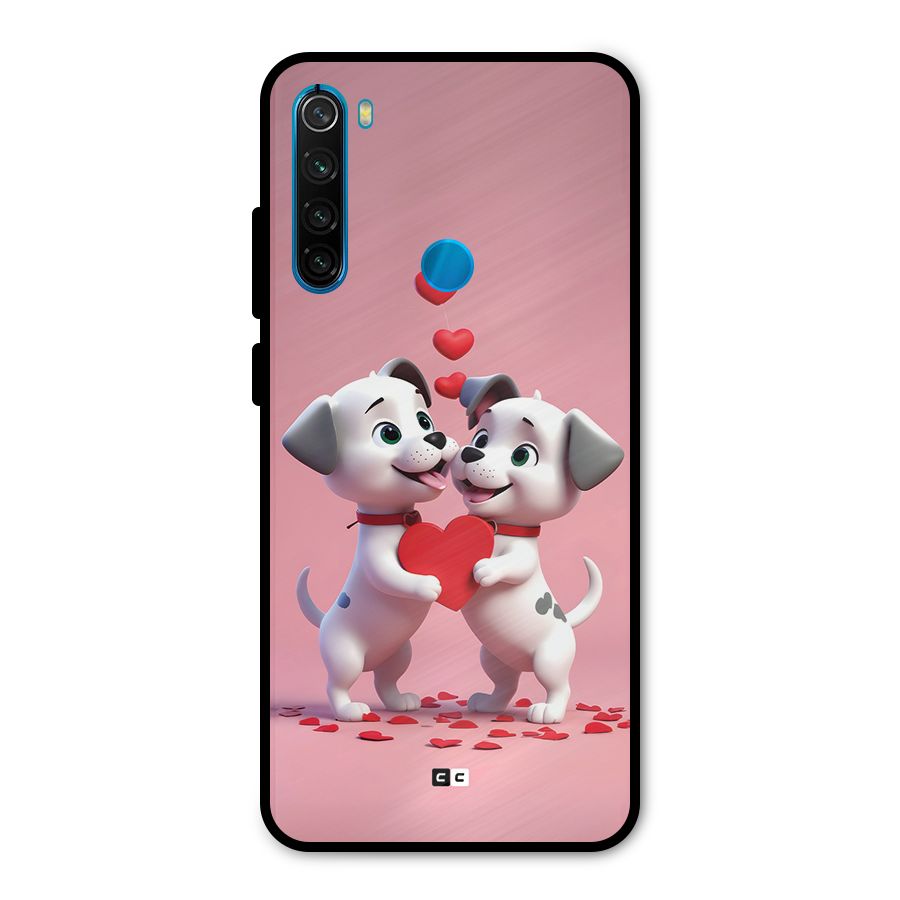 Two Puppies Together Metal Back Case for Redmi Note 8