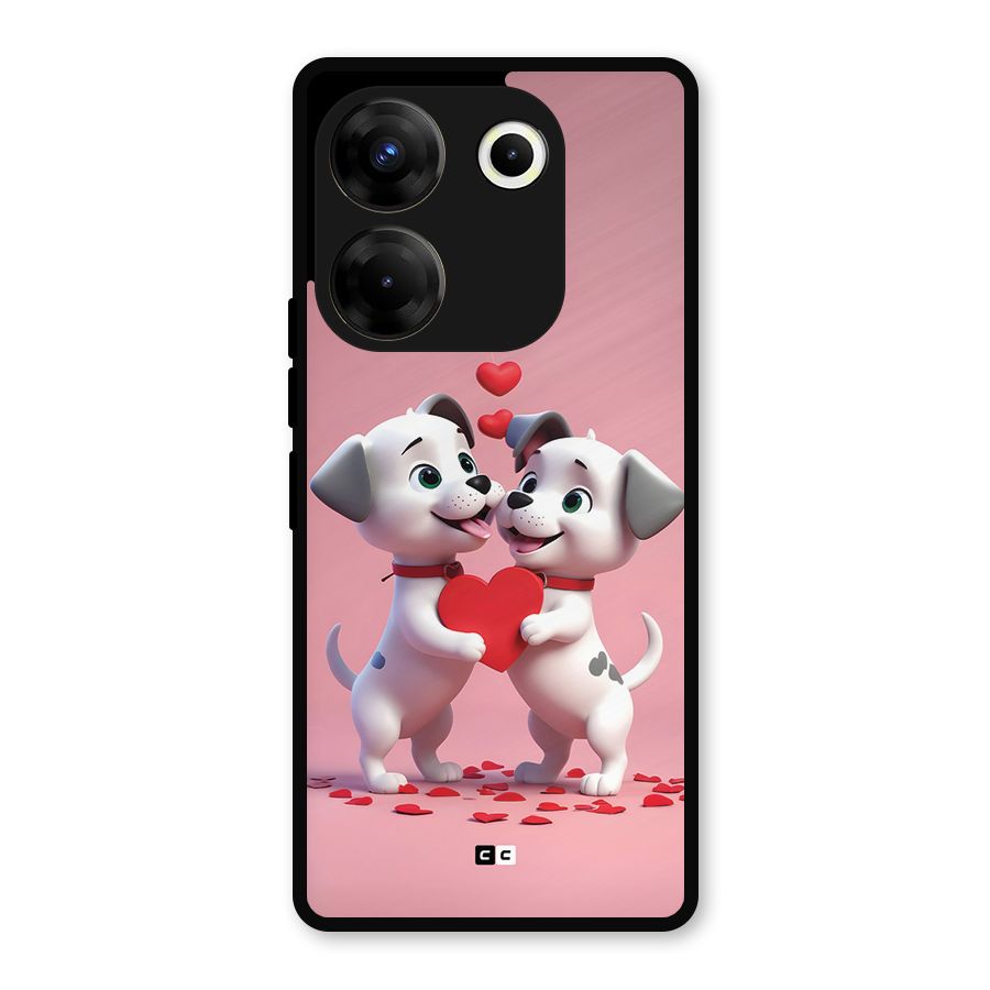 Two Puppies Together Metal Back Case for Tecno Camon 20 Pro