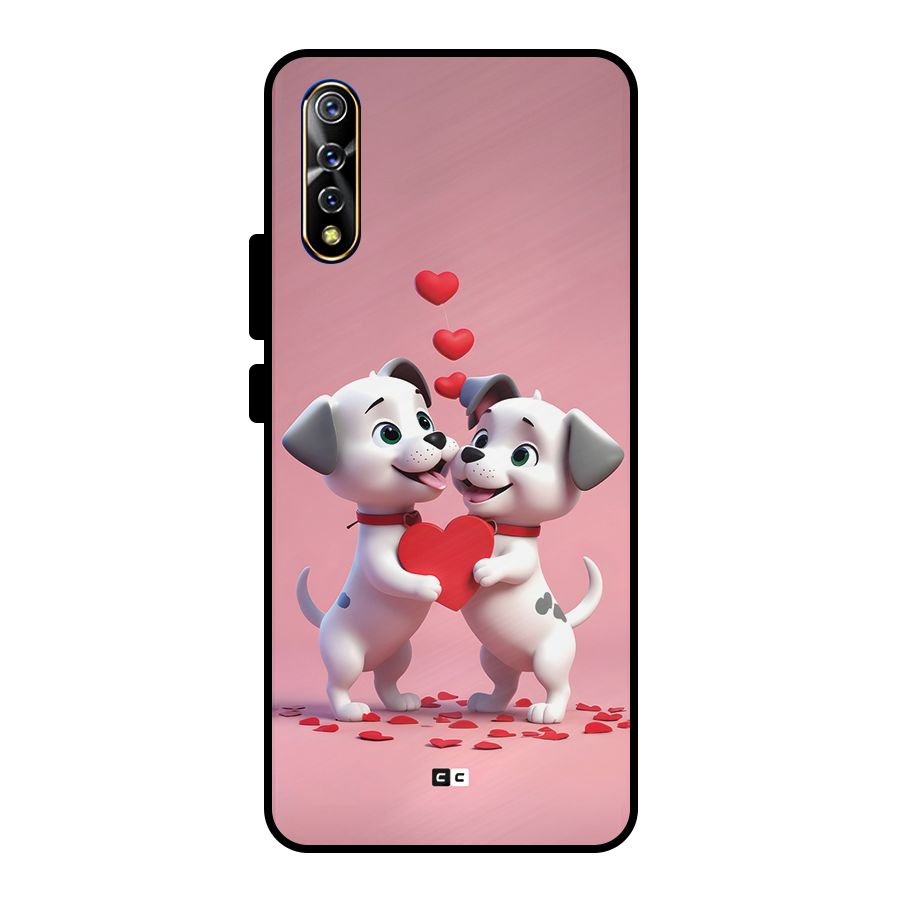Two Puppies Together Metal Back Case for Vivo S1
