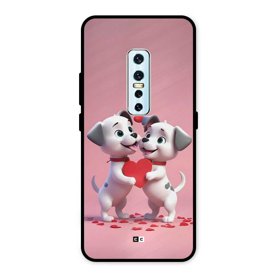 Two Puppies Together Metal Back Case for Vivo V17 Pro