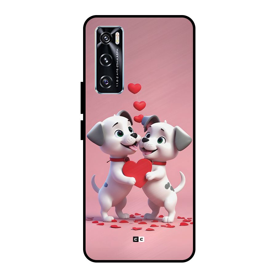 Two Puppies Together Metal Back Case for Vivo V20 SE