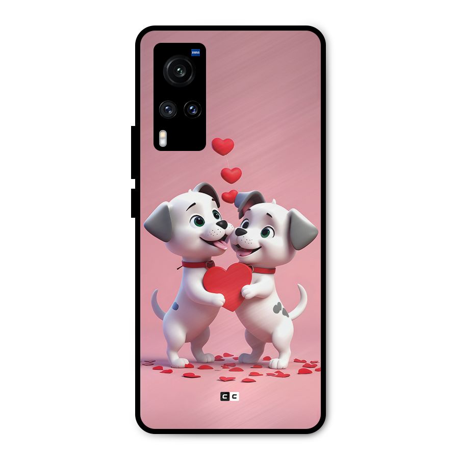 Two Puppies Together Metal Back Case for Vivo X60