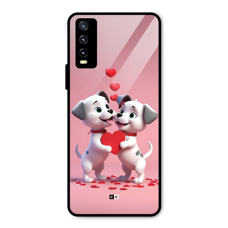 Two Puppies Together Metal Back Case for Vivo Y20