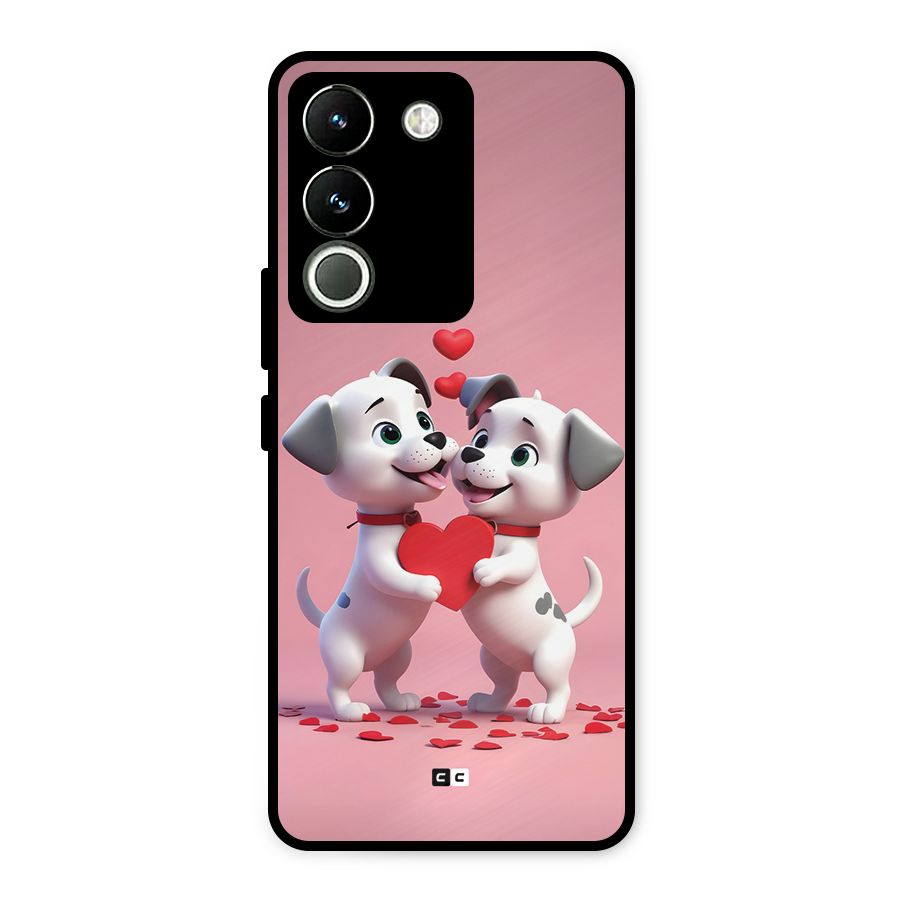 Two Puppies Together Metal Back Case for Vivo Y200