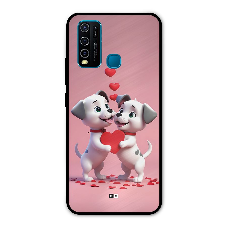 Two Puppies Together Metal Back Case for Vivo Y50