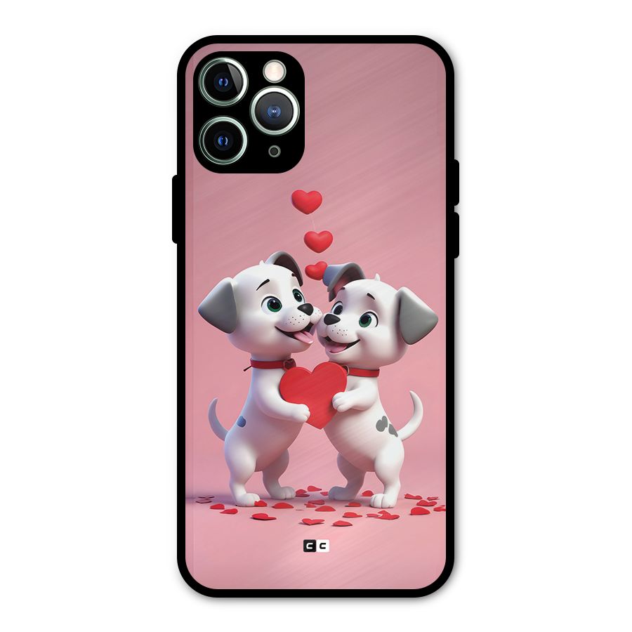Two Puppies Together Metal Back Case for iPhone 11 Pro Max