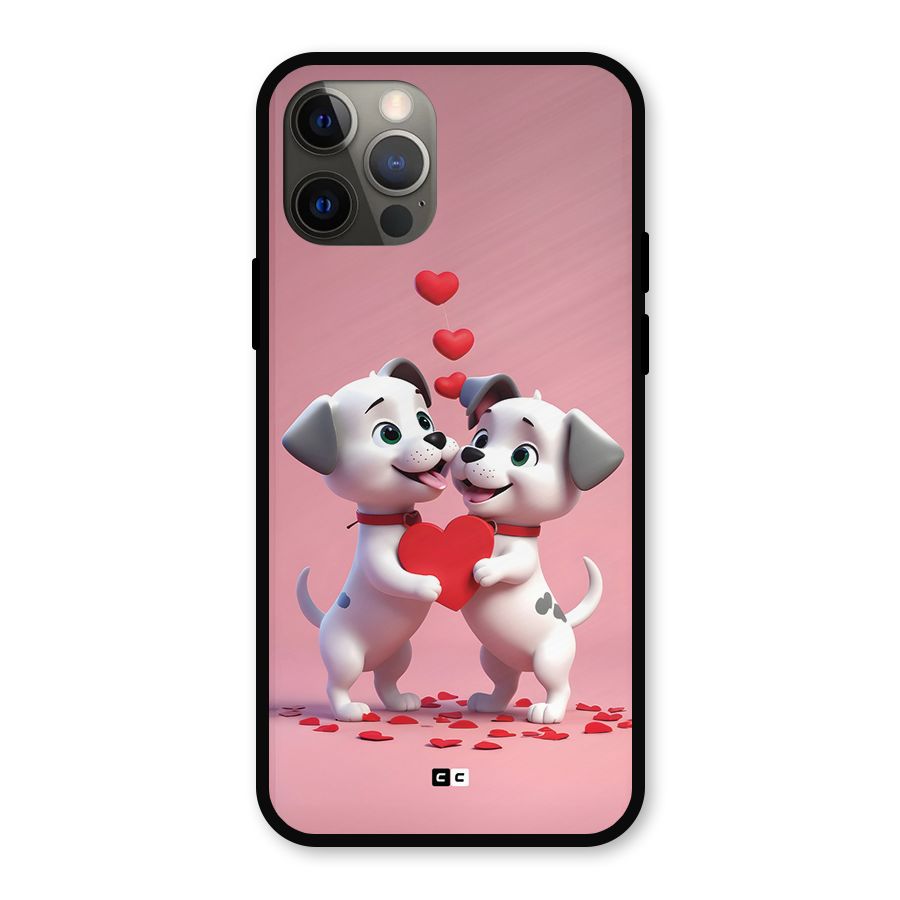 Two Puppies Together Metal Back Case for iPhone 12 Pro