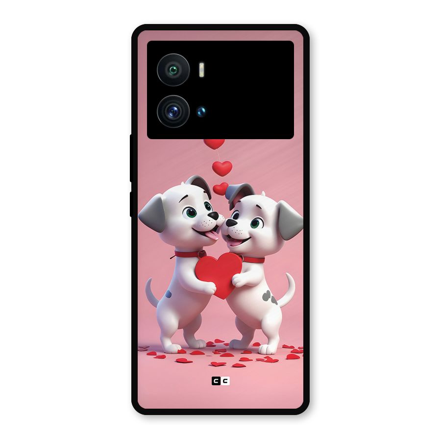 Two Puppies Together Metal Back Case for iQOO 9 Pro