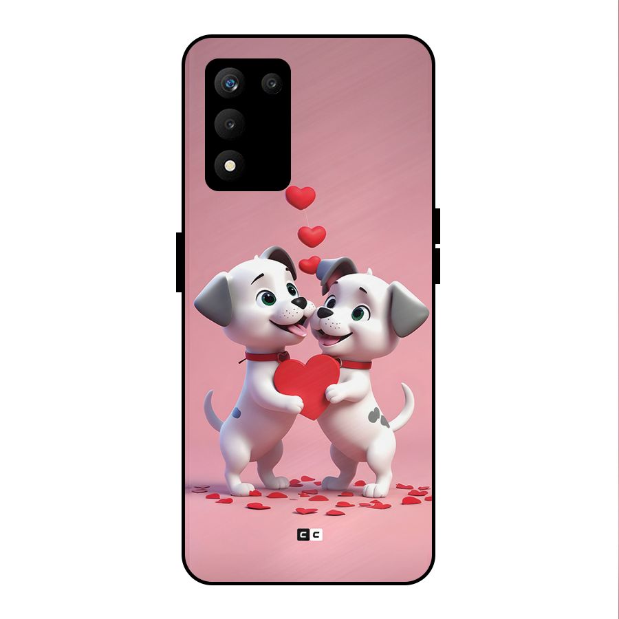 Two Puppies Together Metal Back Case for realme 9 5G SE