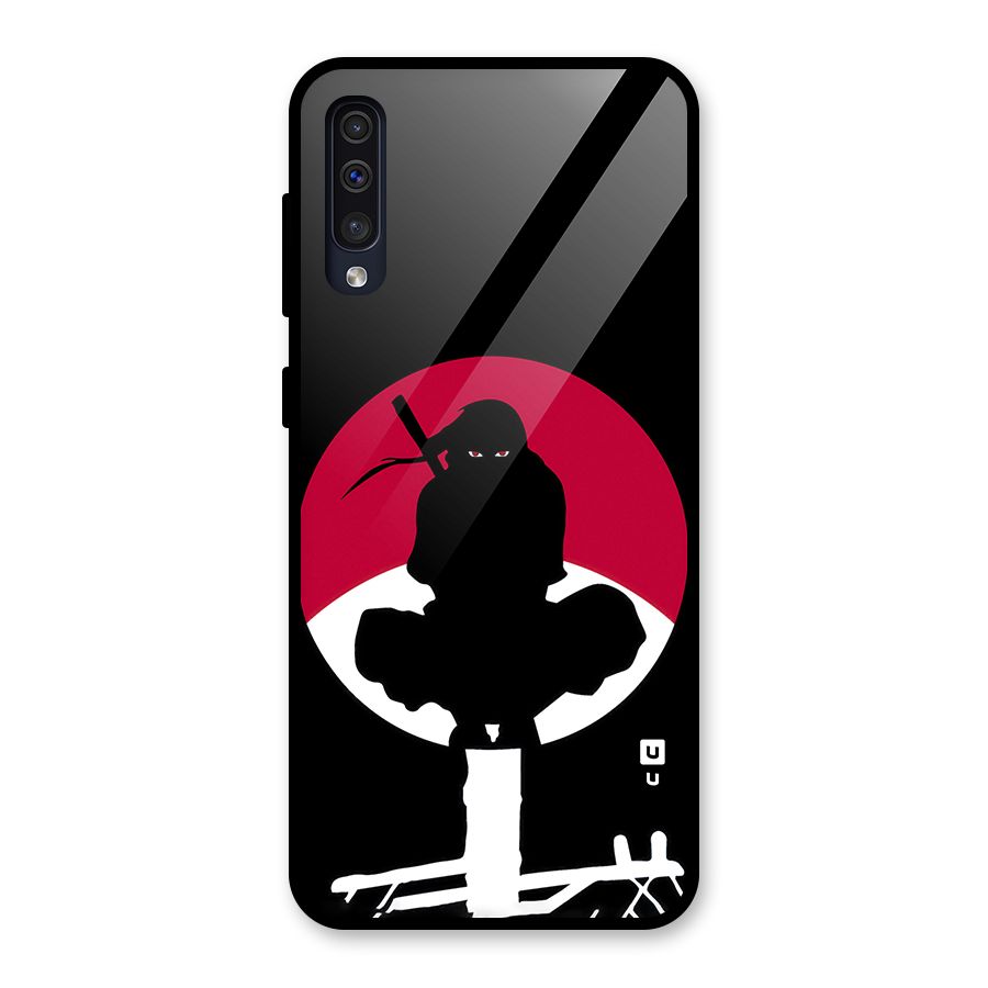Uchiha Itachi Minimalist Glass Back Case for Galaxy A30s