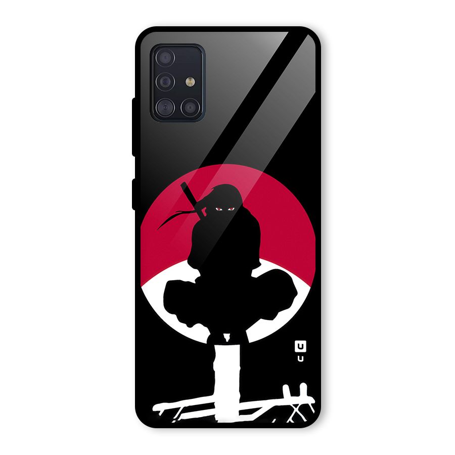 Uchiha Itachi Minimalist Glass Back Case for Galaxy A51