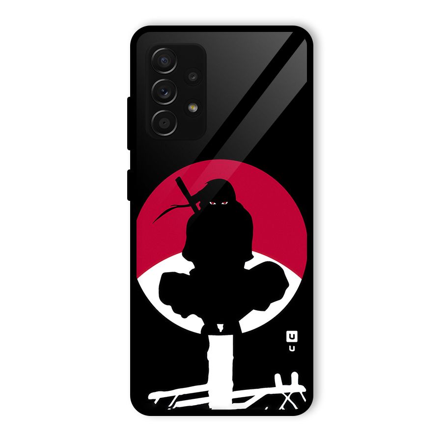 Uchiha Itachi Minimalist Glass Back Case for Galaxy A53 5G