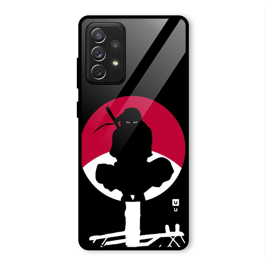 Uchiha Itachi Minimalist Glass Back Case for Galaxy A72