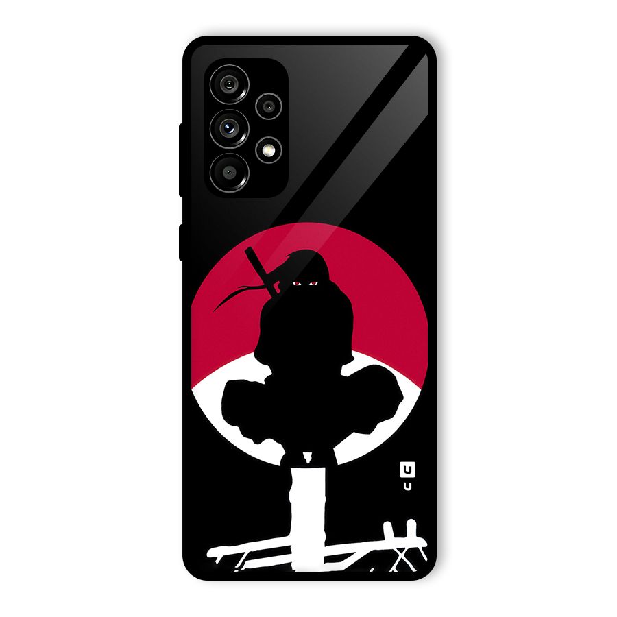 Uchiha Itachi Minimalist Glass Back Case for Galaxy A73 5G