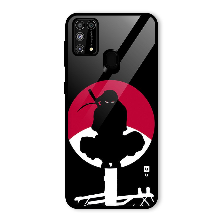 Uchiha Itachi Minimalist Glass Back Case for Galaxy F41