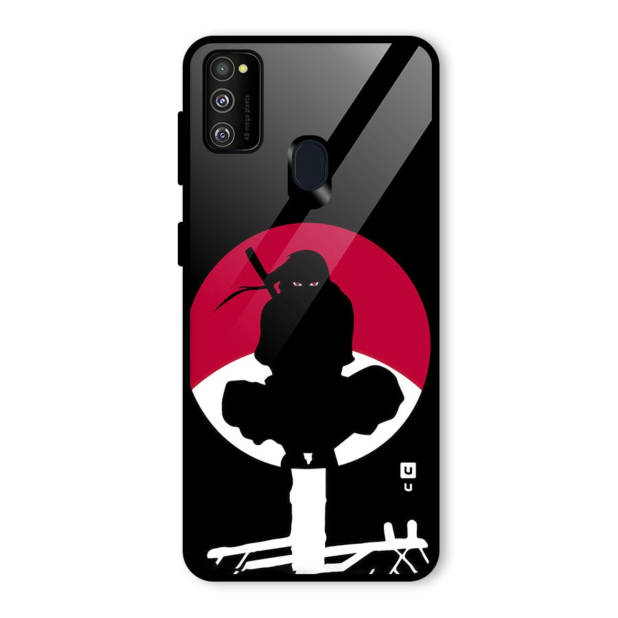 Uchiha Itachi Minimalist Glass Back Case for Galaxy M30s