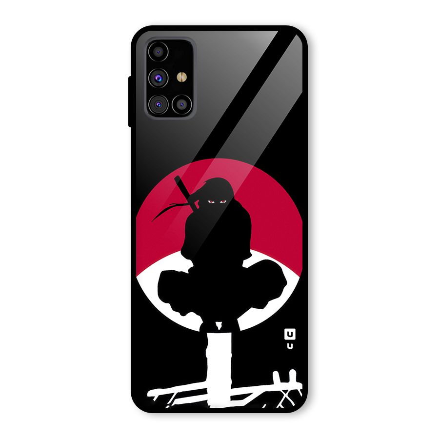 Uchiha Itachi Minimalist Glass Back Case for Galaxy M31s