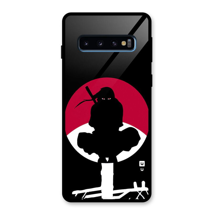 Uchiha Itachi Minimalist Glass Back Case for Galaxy S10