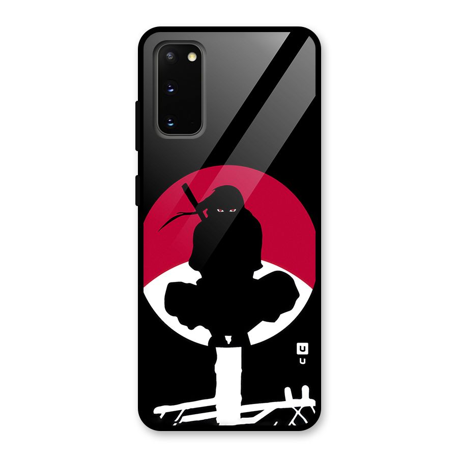 Uchiha Itachi Minimalist Glass Back Case for Galaxy S20
