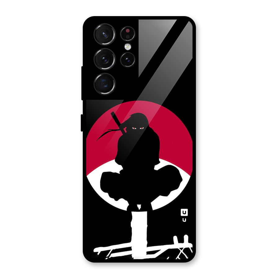 Uchiha Itachi Minimalist Glass Back Case for Galaxy S21 Ultra 5G