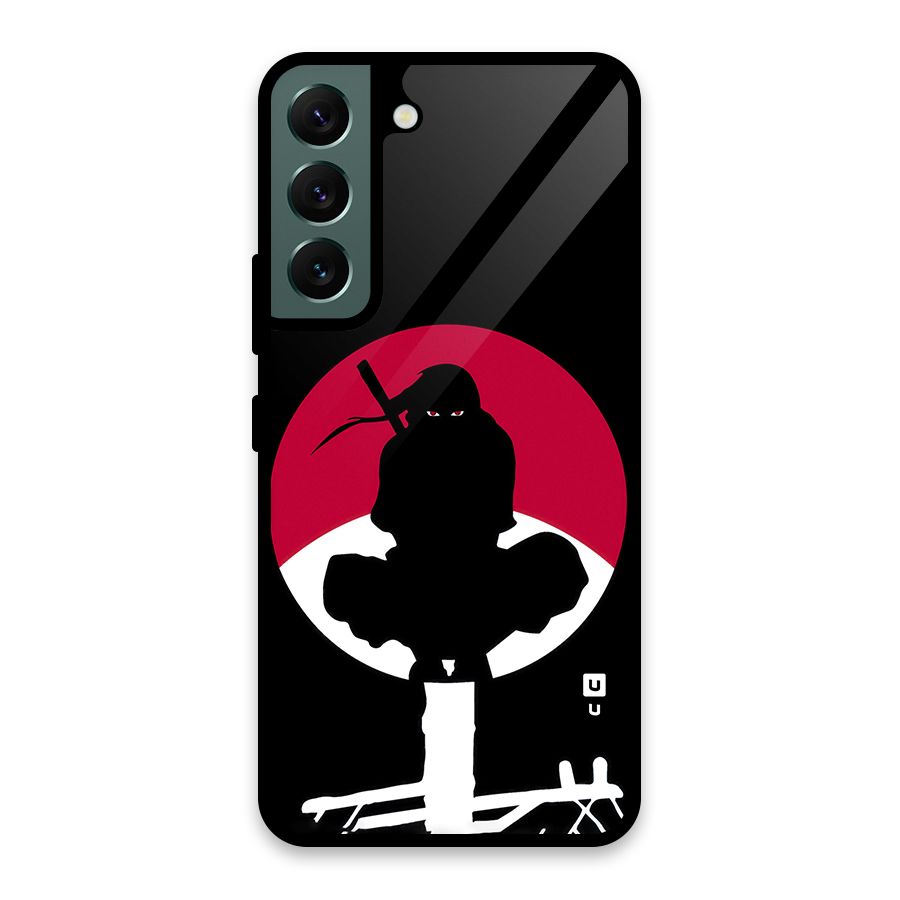 Uchiha Itachi Minimalist Glass Back Case for Galaxy S22 5G