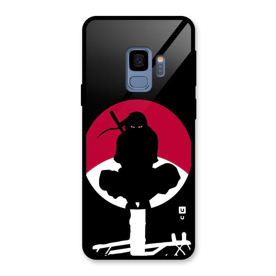Uchiha Itachi Minimalist Glass Back Case for Galaxy S9