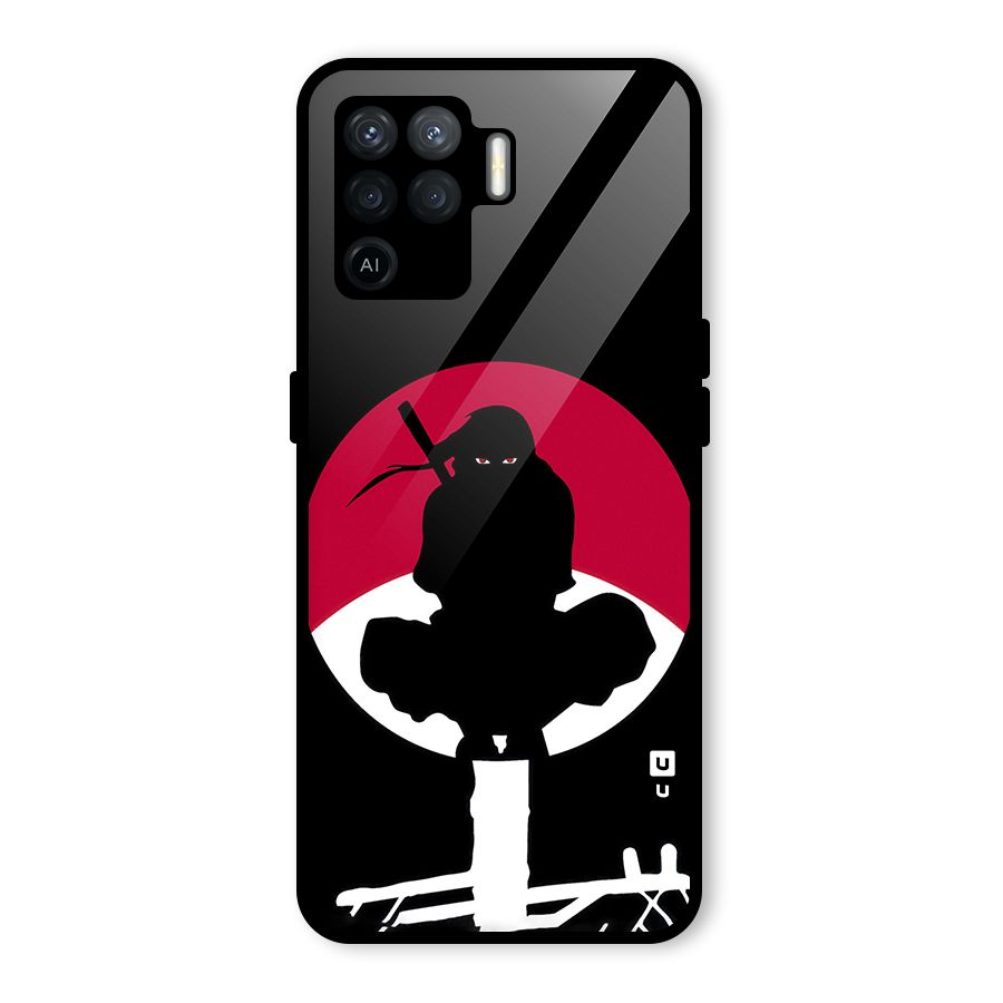 Uchiha Itachi Minimalist Glass Back Case for Oppo F19 Pro