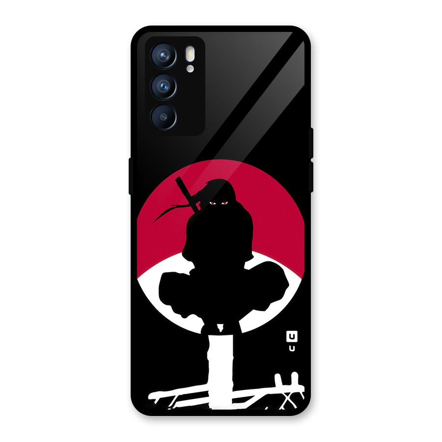 Uchiha Itachi Minimalist Glass Back Case for Oppo Reno6 5G