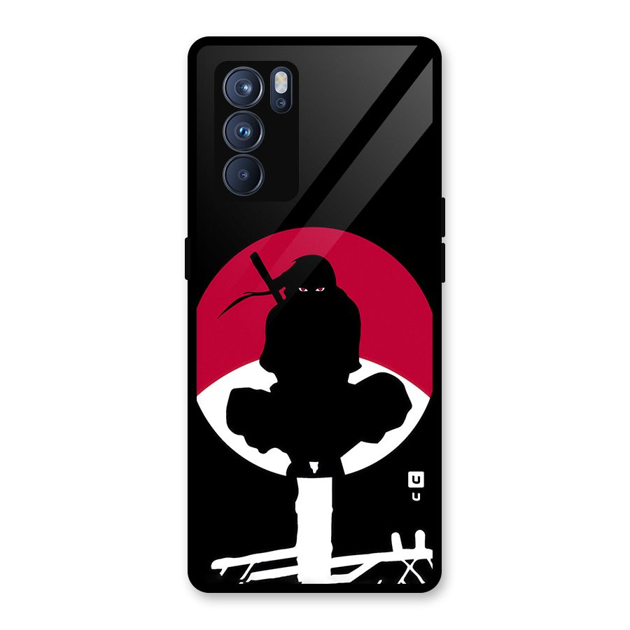 Uchiha Itachi Minimalist Glass Back Case for Oppo Reno6 Pro 5G