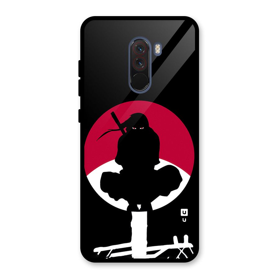 Uchiha Itachi Minimalist Glass Back Case for Poco F1