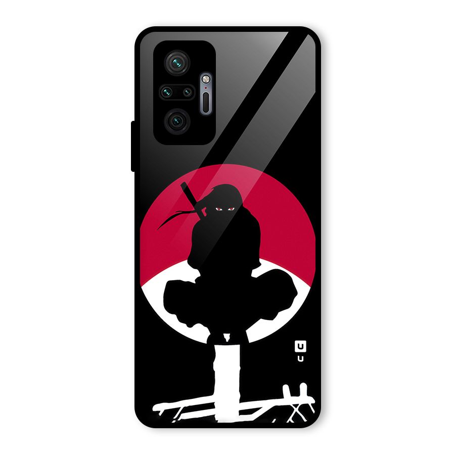 Uchiha Itachi Minimalist Glass Back Case for Redmi Note 10 Pro Max