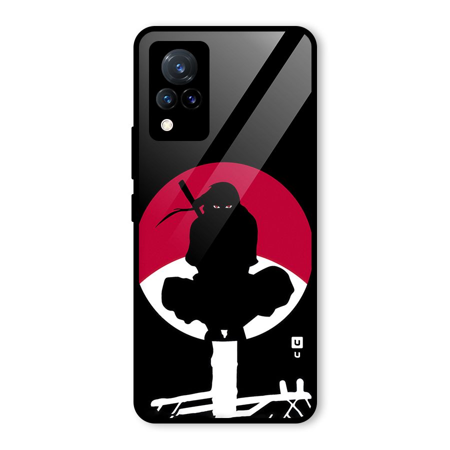 Uchiha Itachi Minimalist Glass Back Case for Vivo V21 5G