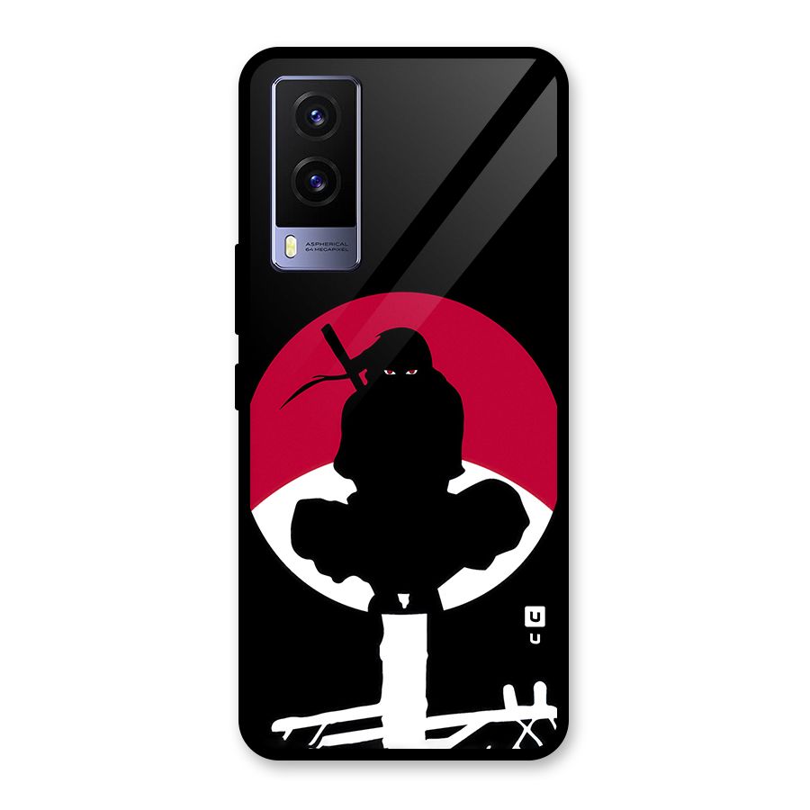 Uchiha Itachi Minimalist Glass Back Case for Vivo V21e 5G