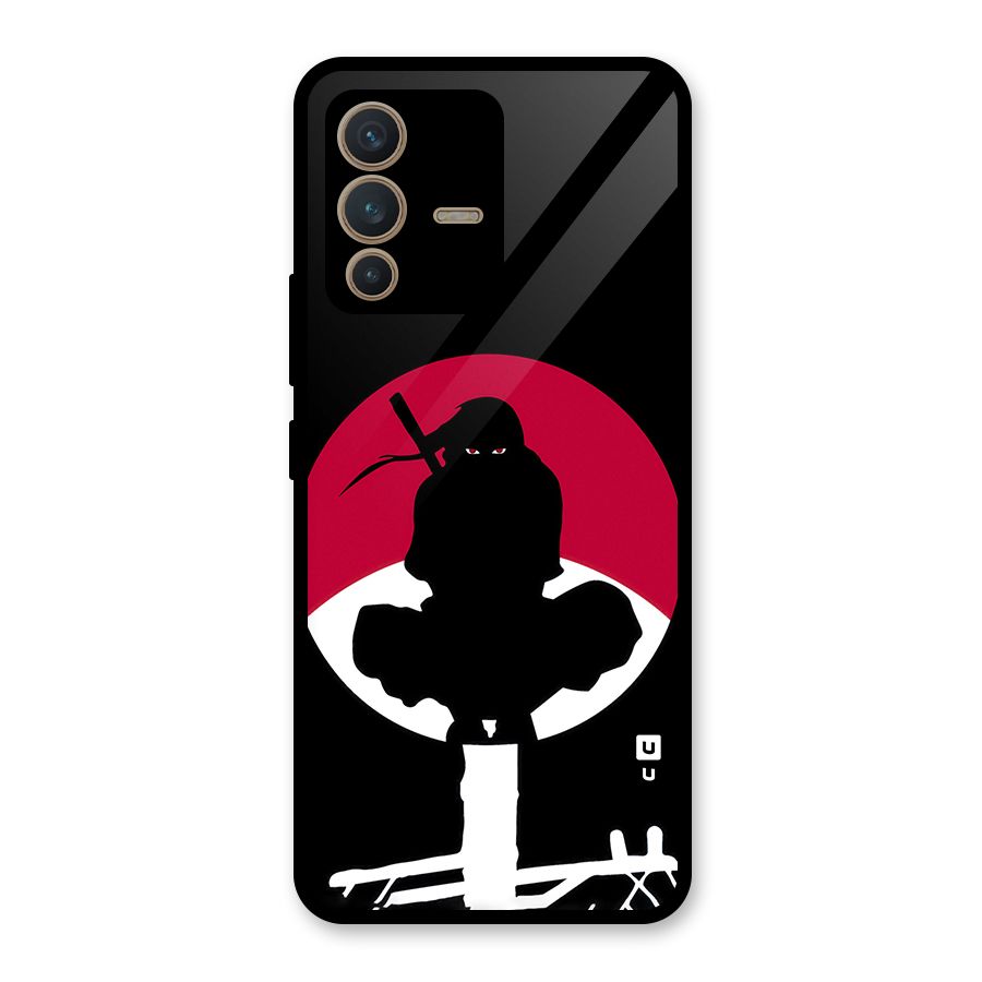 Uchiha Itachi Minimalist Glass Back Case for Vivo V23 5G