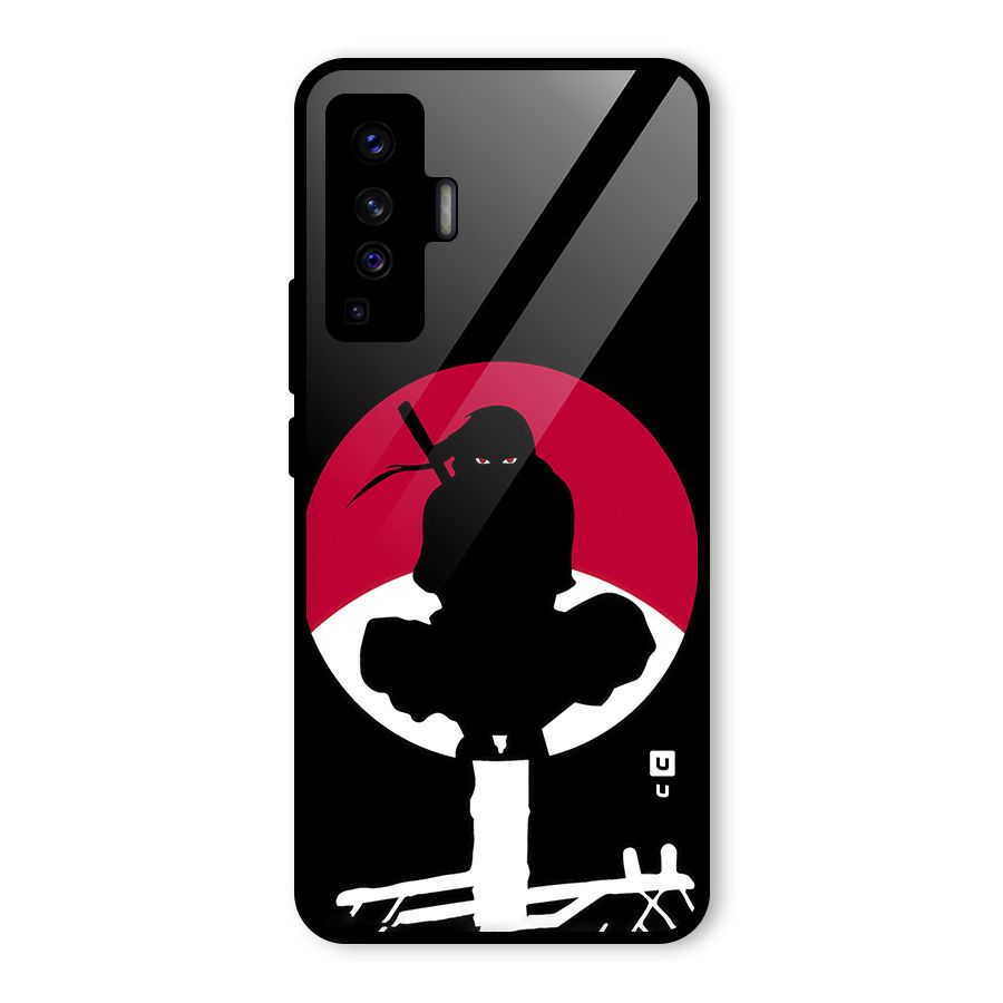 Uchiha Itachi Minimalist Glass Back Case for Vivo X50