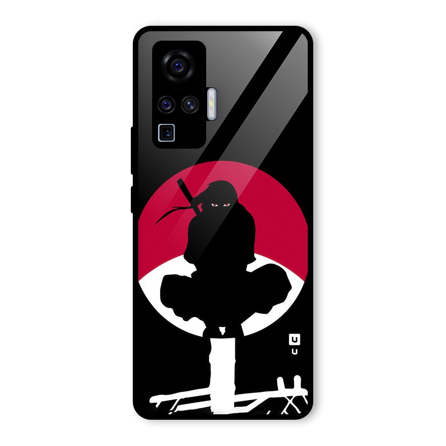 Uchiha Itachi Minimalist Glass Back Case for Vivo X50 Pro