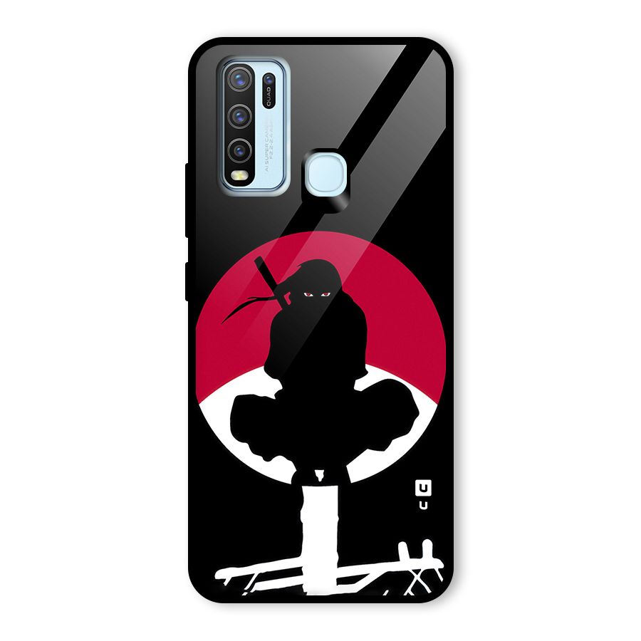 Uchiha Itachi Minimalist Glass Back Case for Vivo Y30