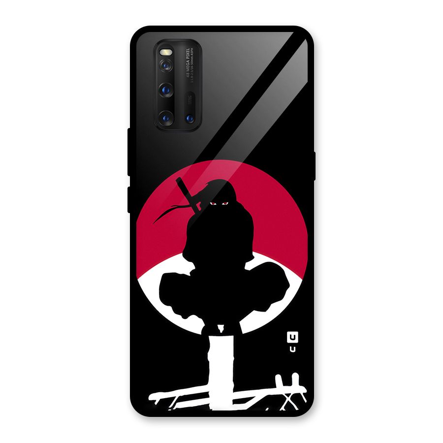 Uchiha Itachi Minimalist Glass Back Case for Vivo iQOO 3