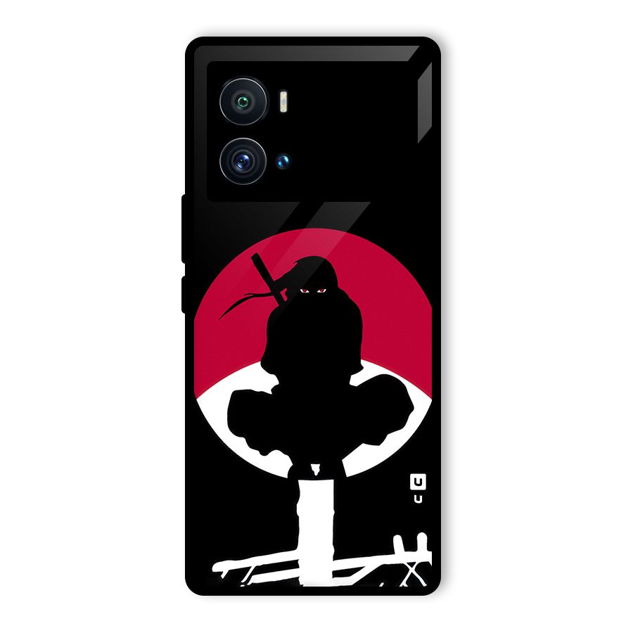 Uchiha Itachi Minimalist Glass Back Case for Vivo iQOO 9 Pro
