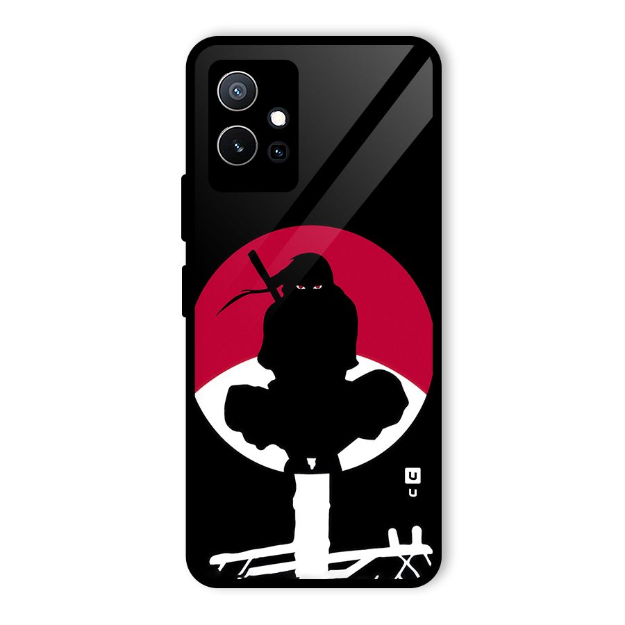 Uchiha Itachi Minimalist Glass Back Case for Vivo iQOO Z6