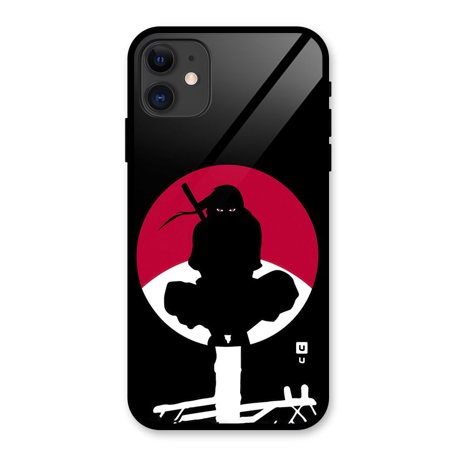 Uchiha Itachi Minimalist Glass Back Case for iPhone 11