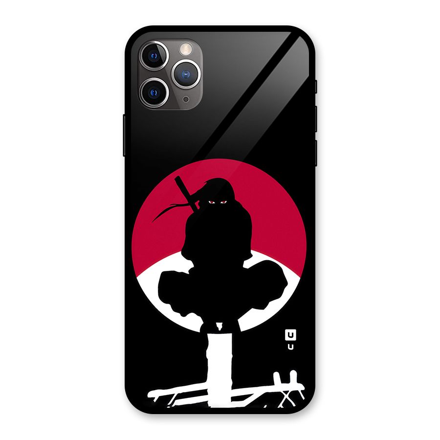Uchiha Itachi Minimalist Glass Back Case for iPhone 11 Pro Max