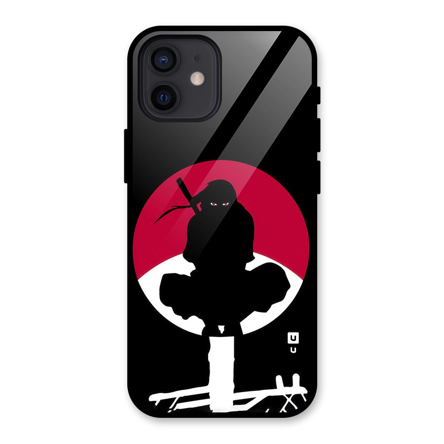 Uchiha Itachi Minimalist Glass Back Case for iPhone 12