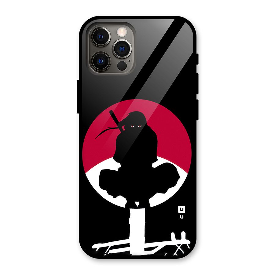 Uchiha Itachi Minimalist Glass Back Case for iPhone 12 Pro