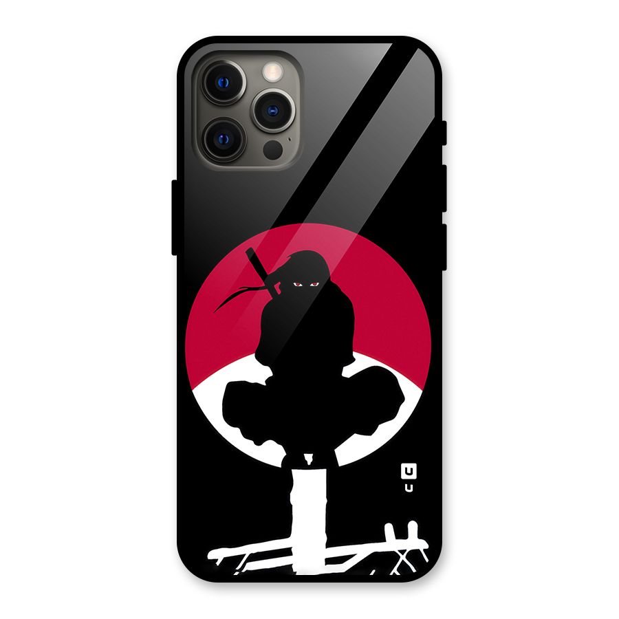 Uchiha Itachi Minimalist Glass Back Case for iPhone 12 Pro Max
