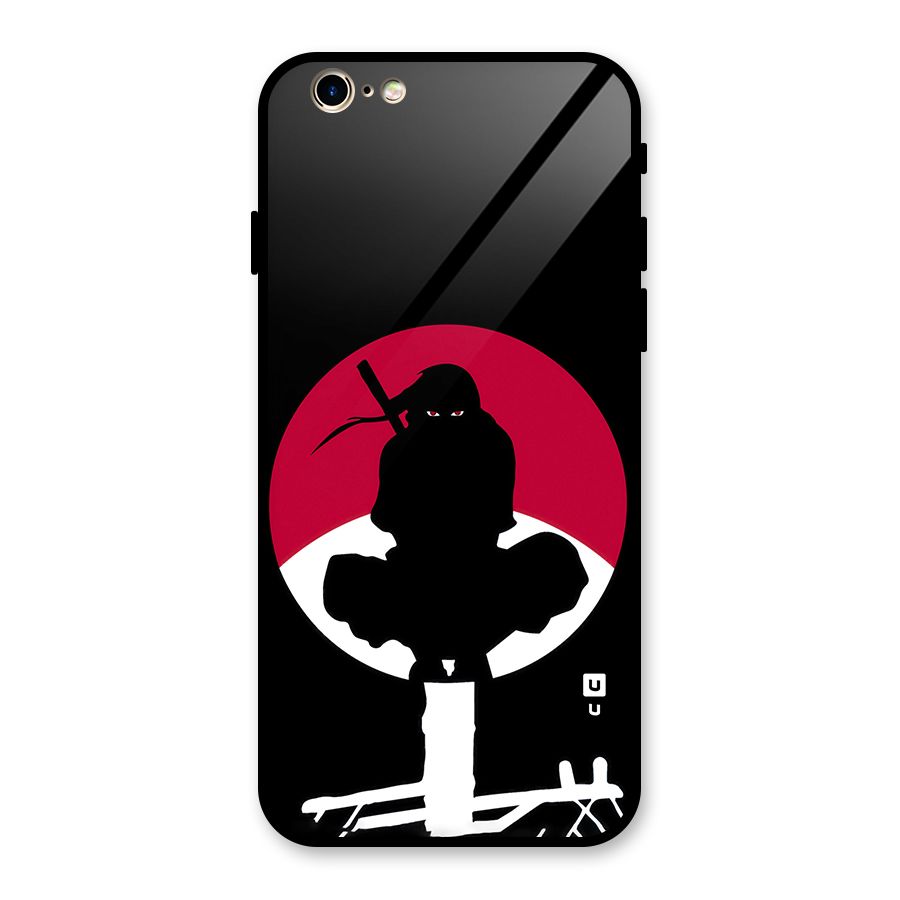 Uchiha Itachi Minimalist Glass Back Case for iPhone 6 6S