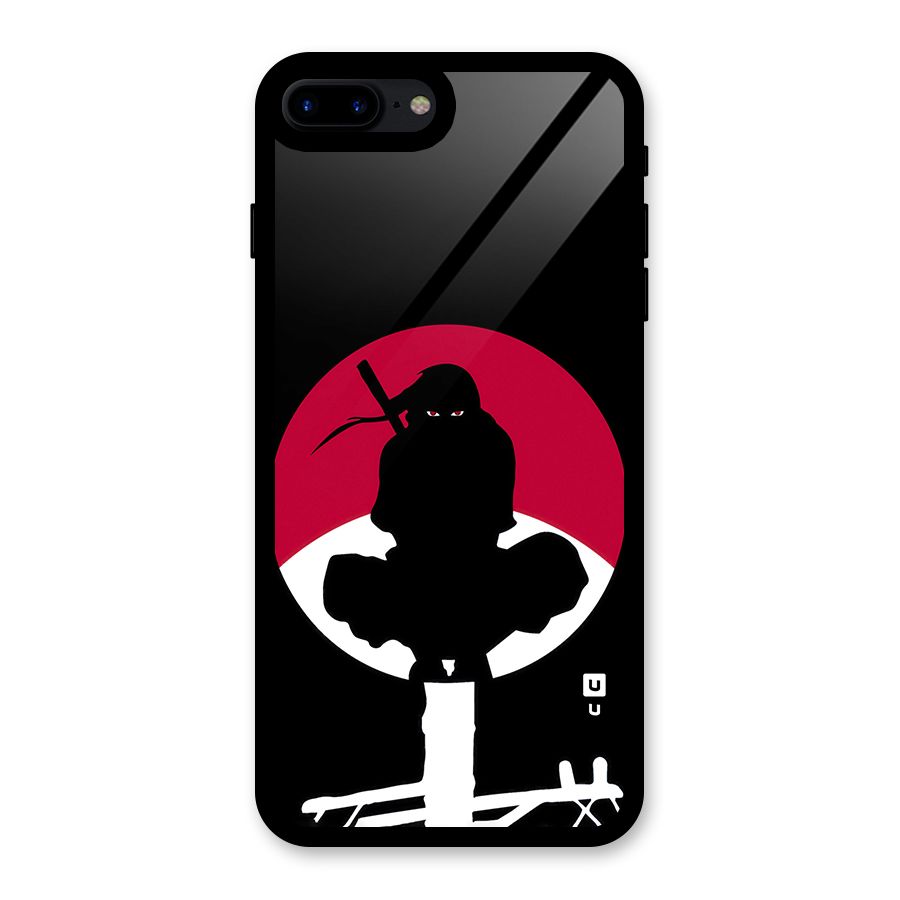Uchiha Itachi Minimalist Glass Back Case for iPhone 8 Plus