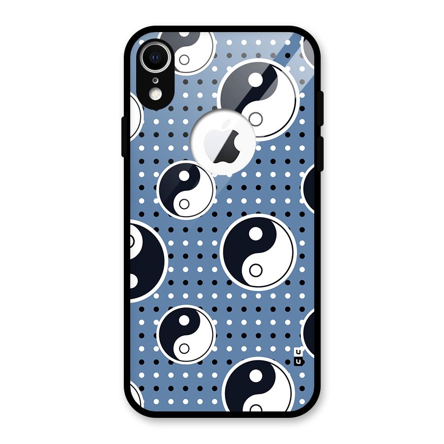 Ultimate Yin Yang Glass Back Case for iPhone XR Logo Cut