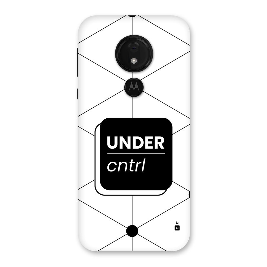Under Control Back Case for Moto G7 Power